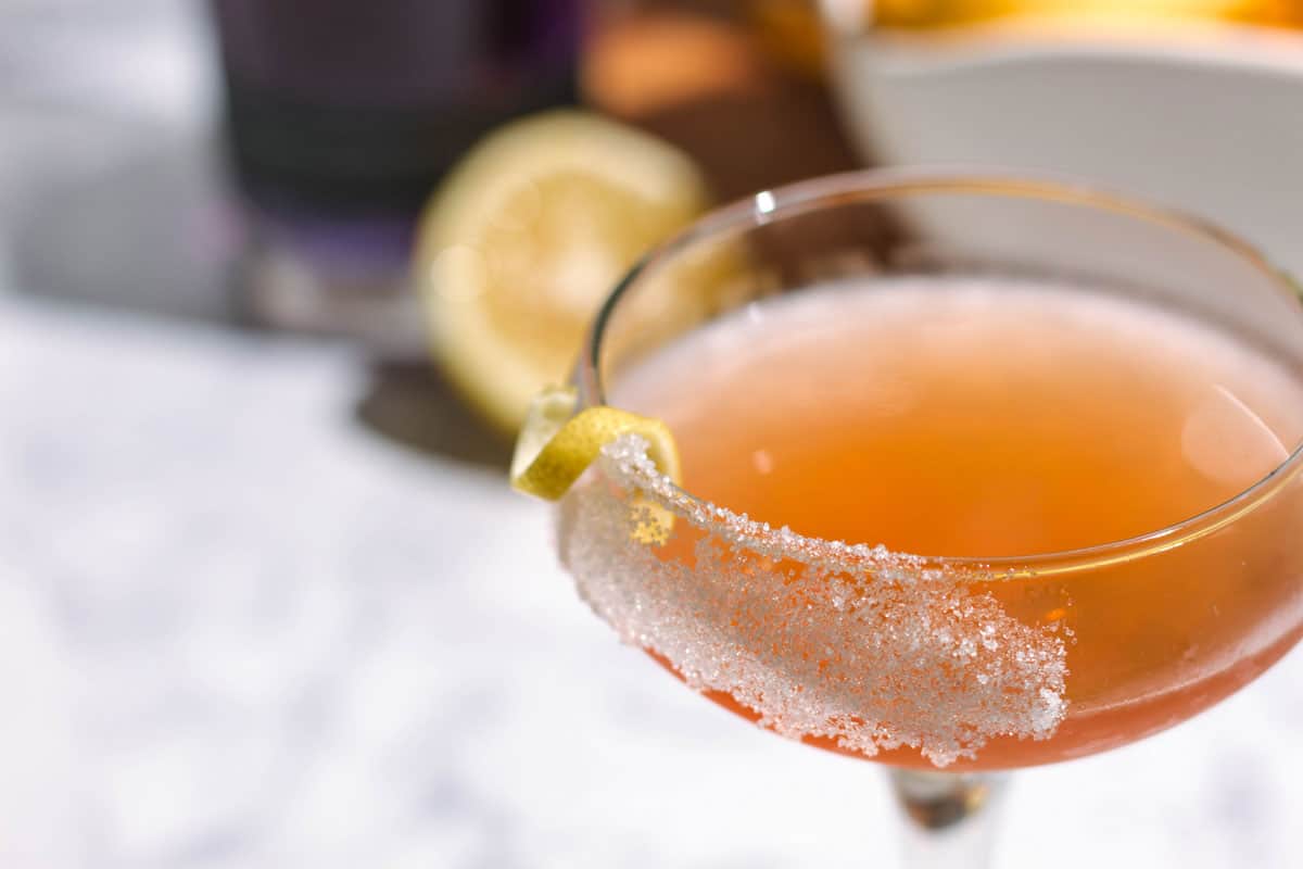 Passion Fruit Gin Sidecar Cocktail Recipe [Chelsea Sidecar] A