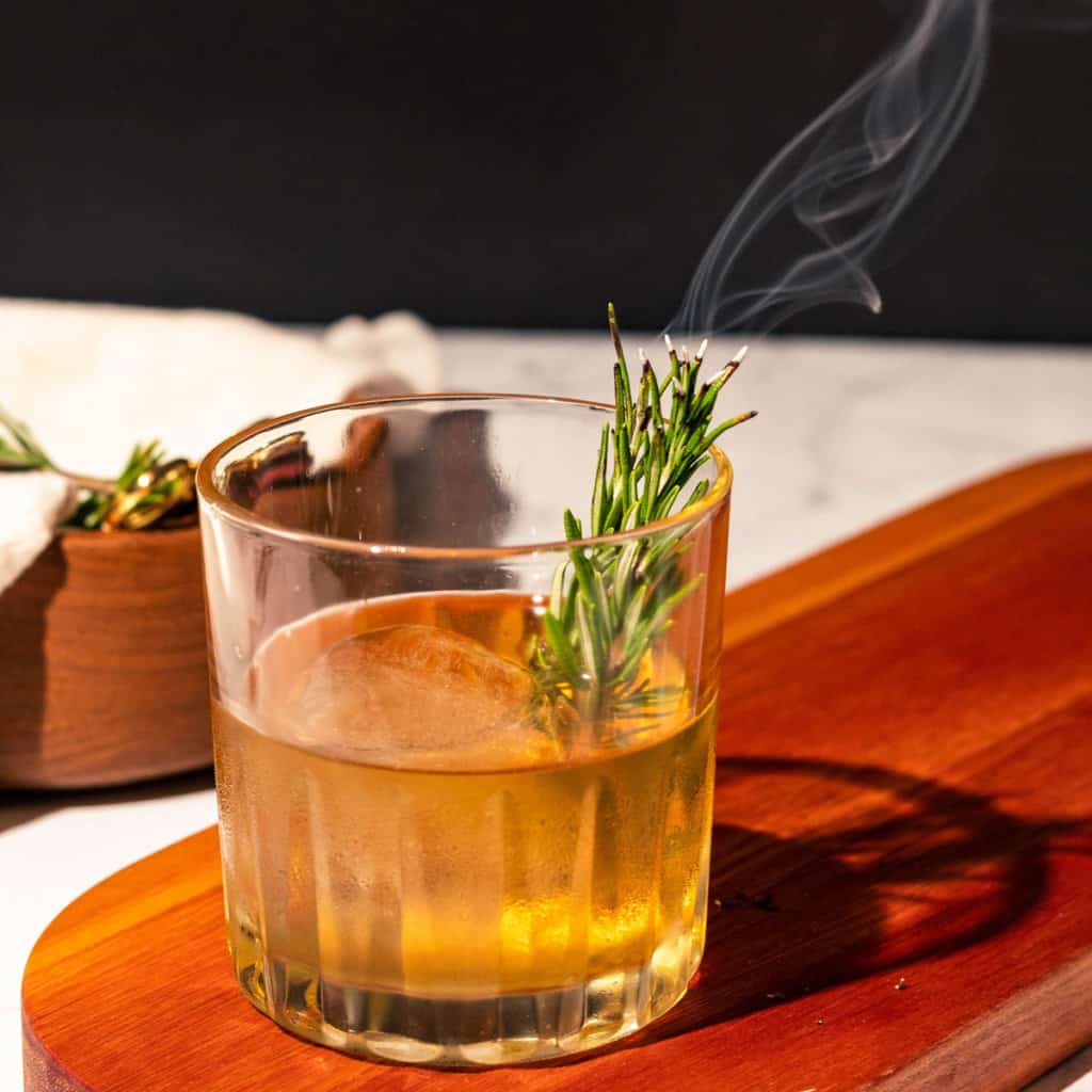 Smoked Rosemary Old Fashioned Recipe A Grateful Meal