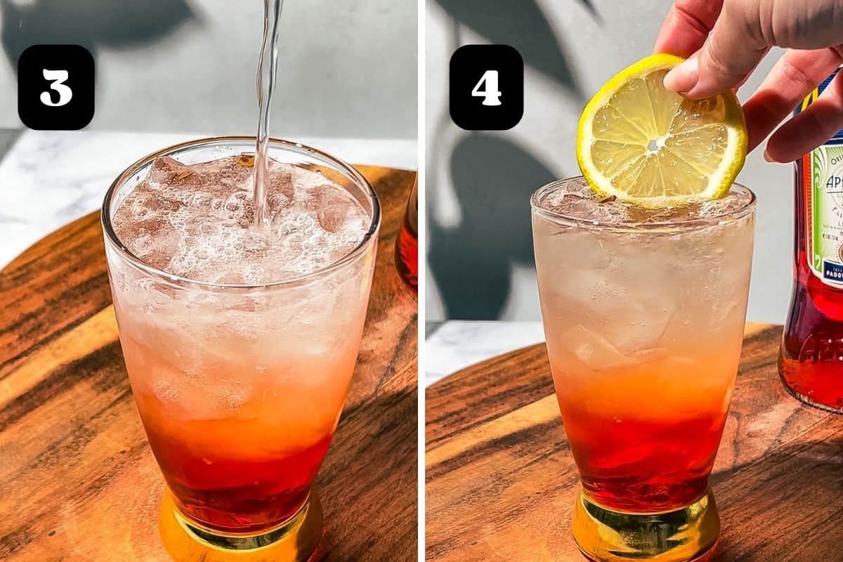 Easy Aperol Soda Cocktail with Lemon - A Grateful Meal