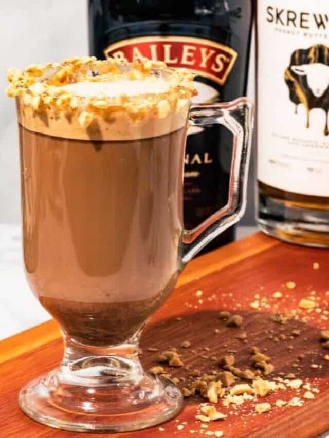 Chocolate and Peanut Butter Whiskey Latte A Grateful Meal