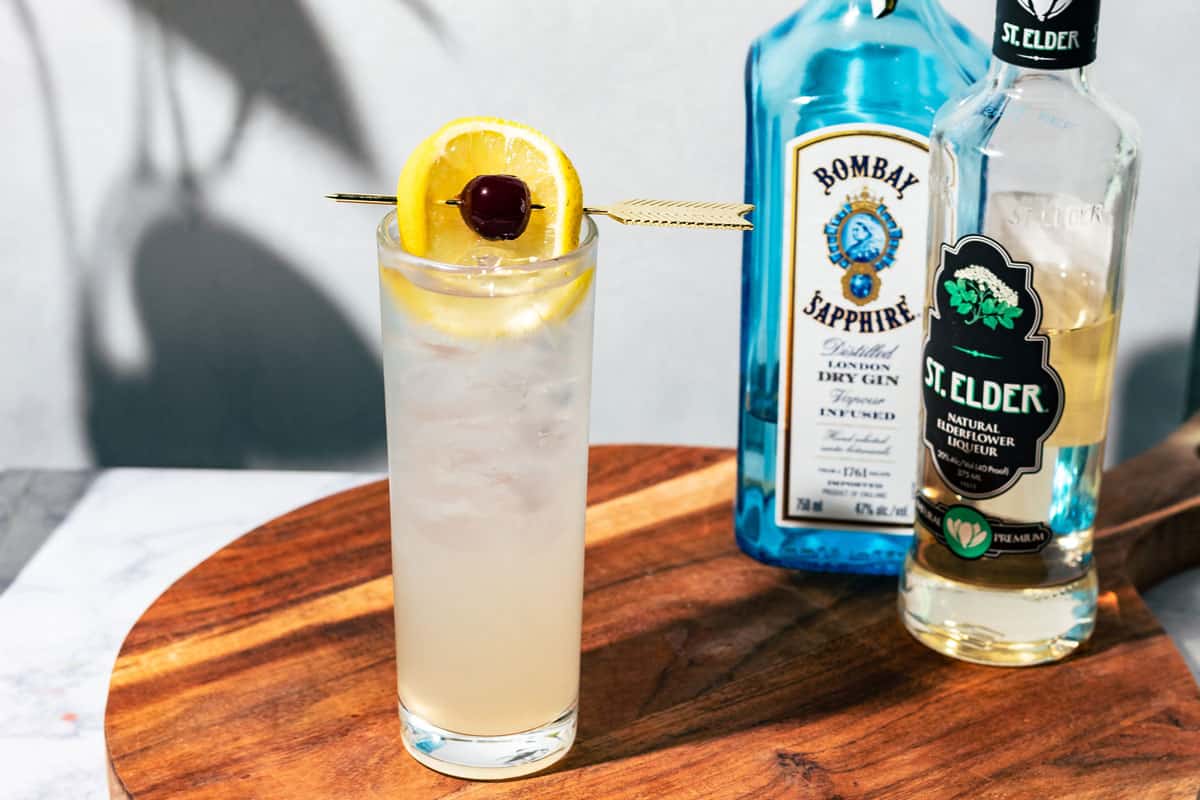 Gin Elderflower Collins with Lemon A Grateful Meal