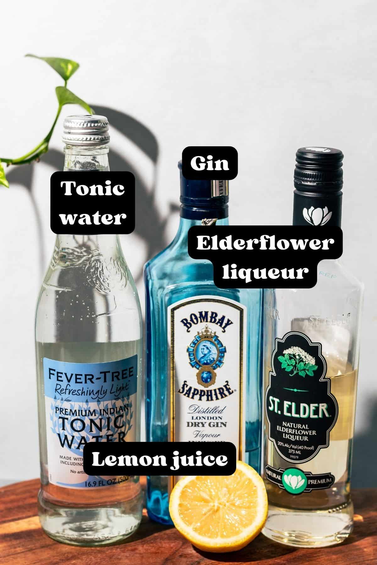 Gin and Tonic with Elderflower and Lemon A Grateful Meal