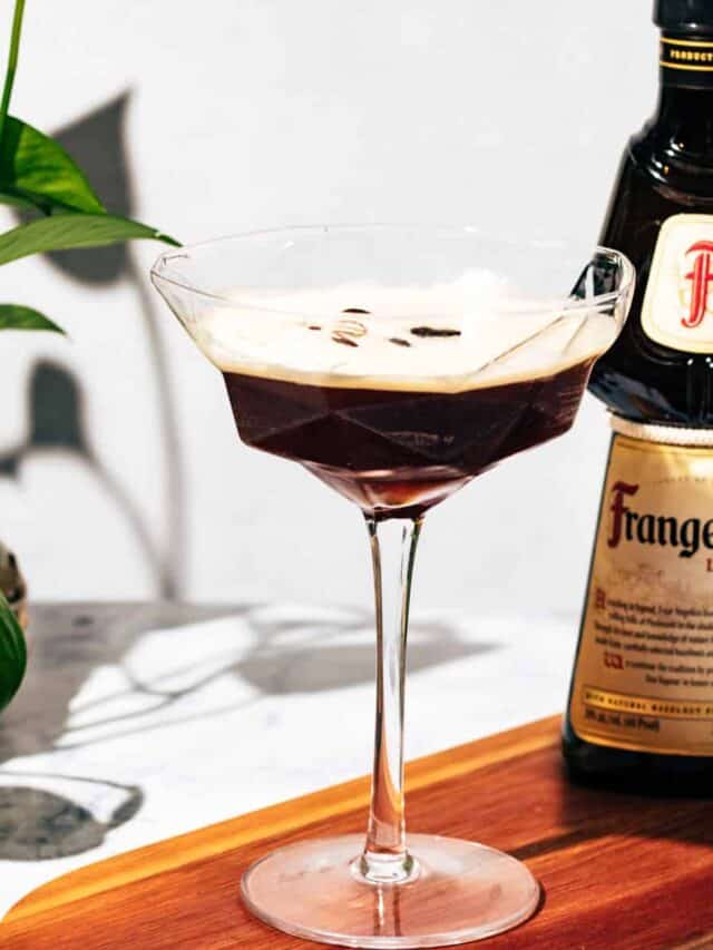 Frangelico Hazelnut Espresso Martini with Coffee Vodka A Grateful Meal