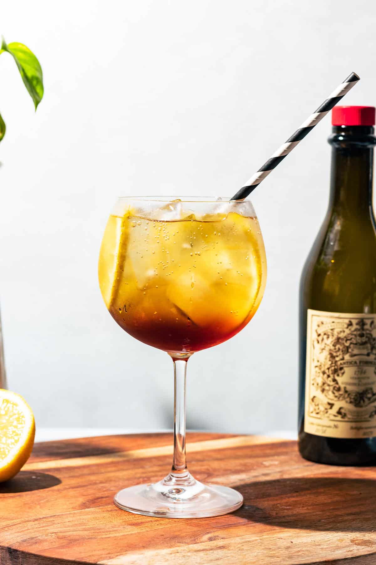 Italian Sweet Vermouth Spritz Cocktail A Grateful Meal