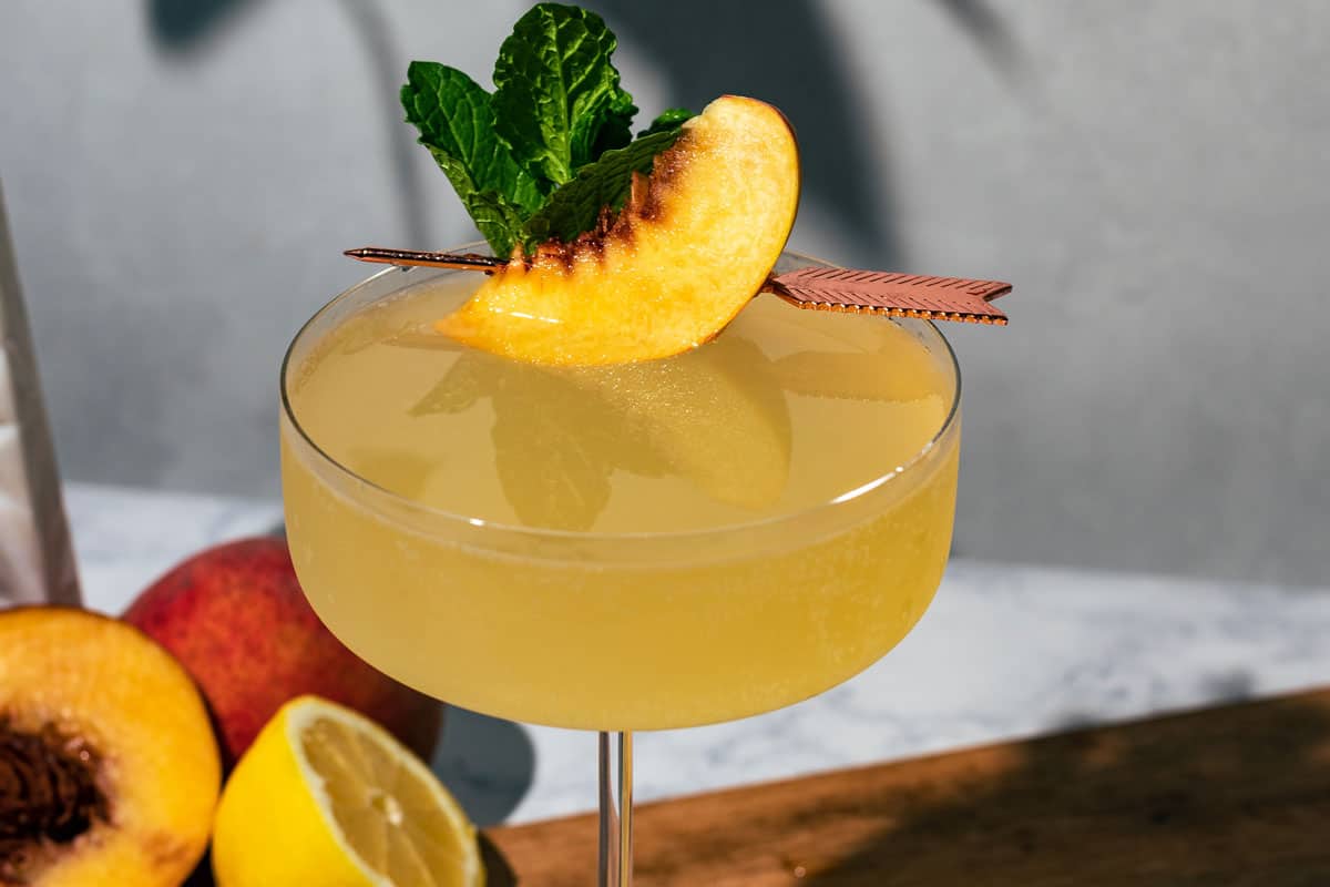 Peach Martini Bellini with Vodka and Peach Schnapps A Grateful Meal