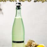 Pinterest image of the soda with the words "homemade lemon lime soda" in text overlay.