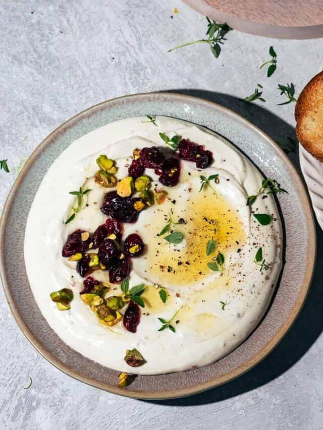 Whipped Goat Cheese Christmas Appetizer A Grateful Meal