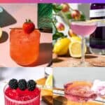 Pinterest image of the cocktails with the words "17 Best Cocktails for Galentine's Day" in text overlay.